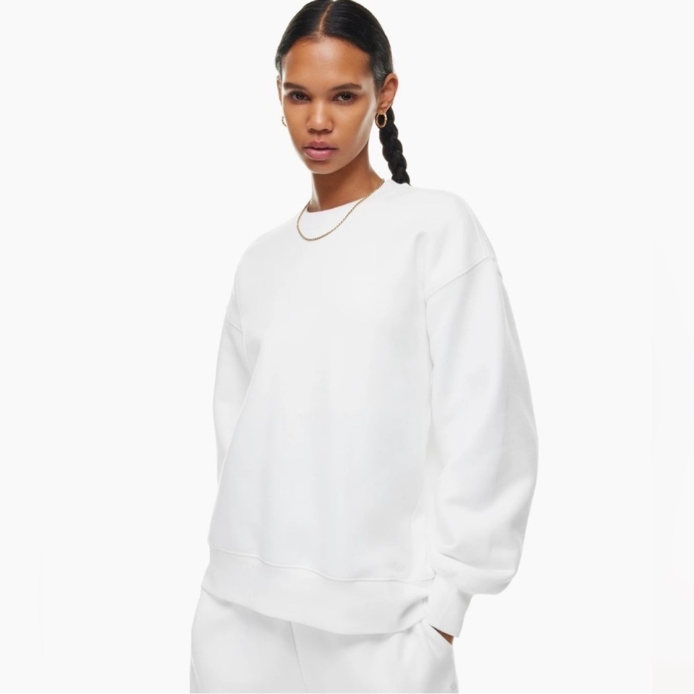 Aritzia TNA Crewneck Sweatshirt White
